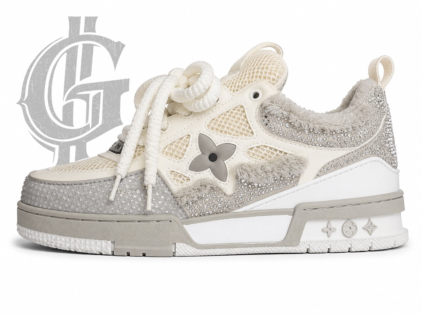 TENIS LV SKATE SWAROVSKI.