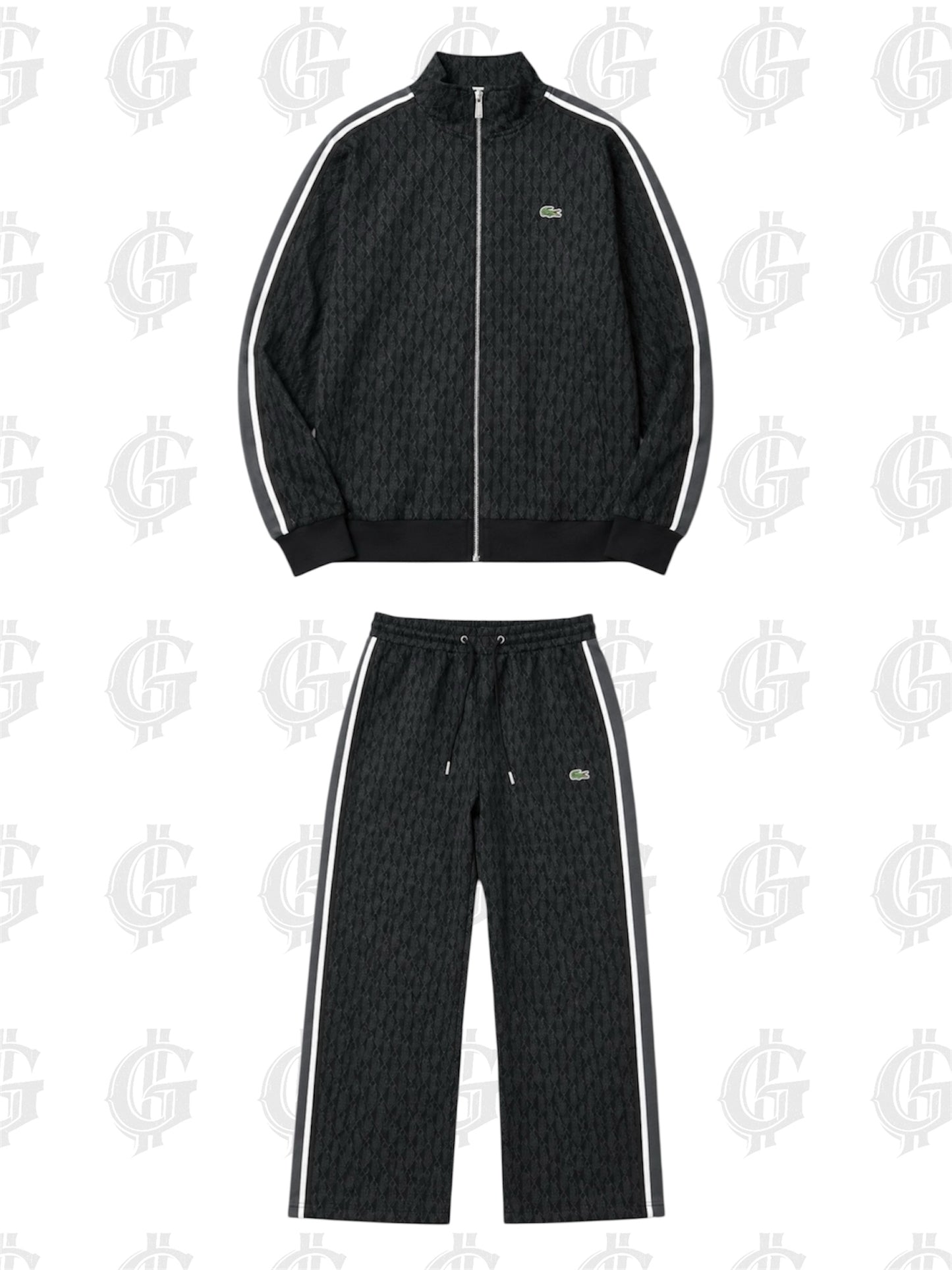 CONJUNTO LACOSTE EXCLUSIVE NEGRO.