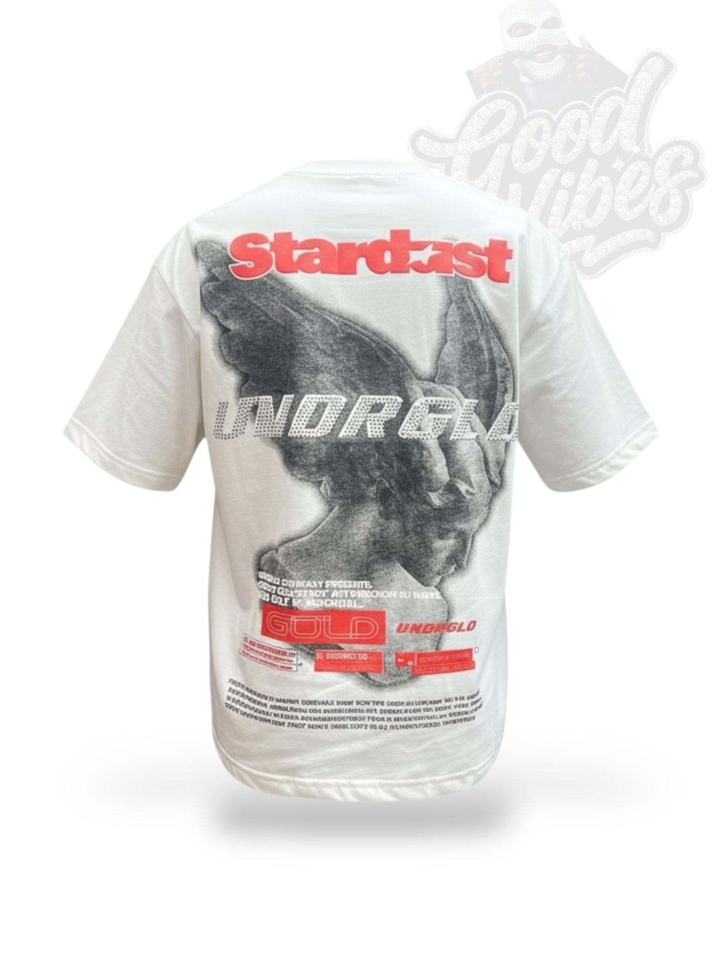 CAMISETA UNDERGOLD EN PIEDRERIA CUELLO REDONDO.