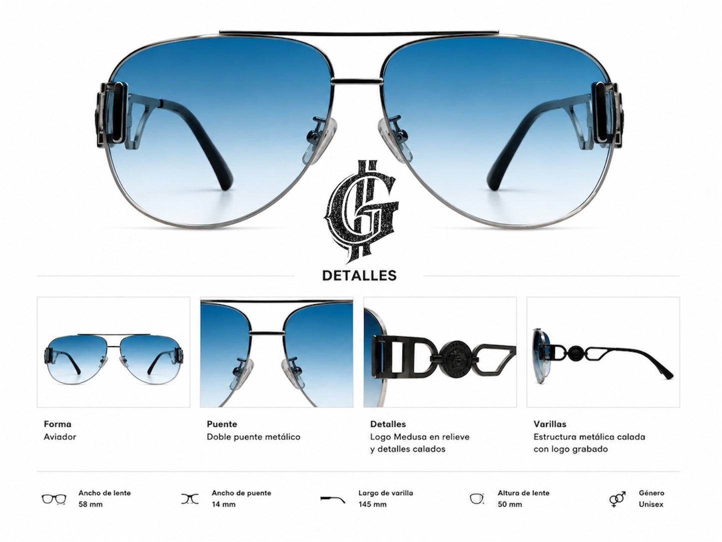 LENTES DE LUJO VERSACE EXCLUSIVE.