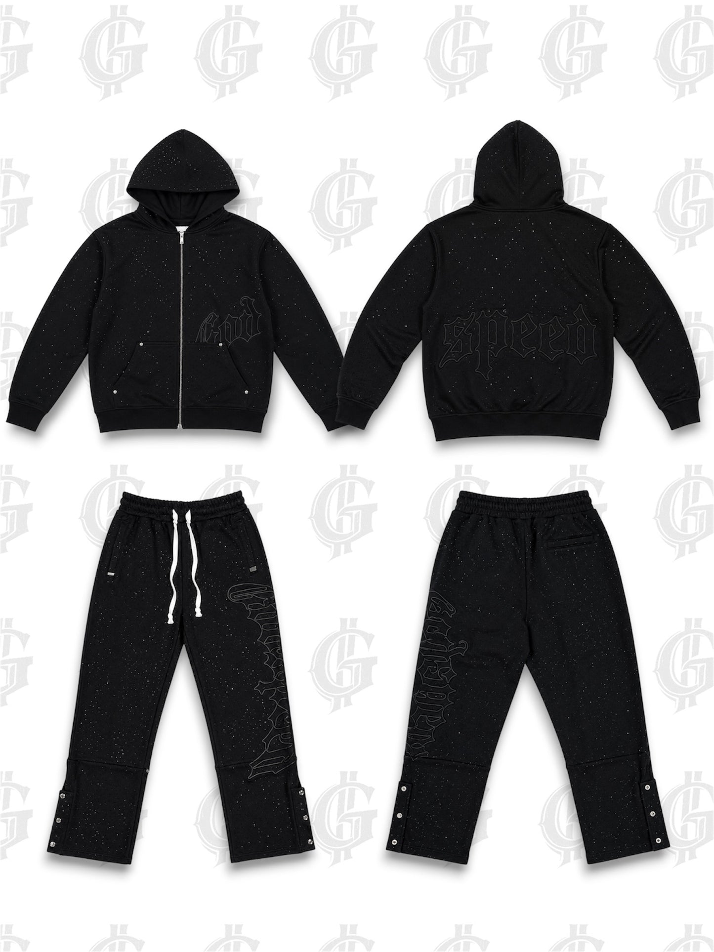 CONJUNTO EXCLUSIVE GODSPEED EN PIEDRERIA.