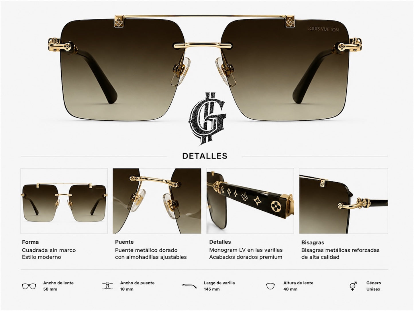 LENTES DE LUJO LOUIS VUITTON.