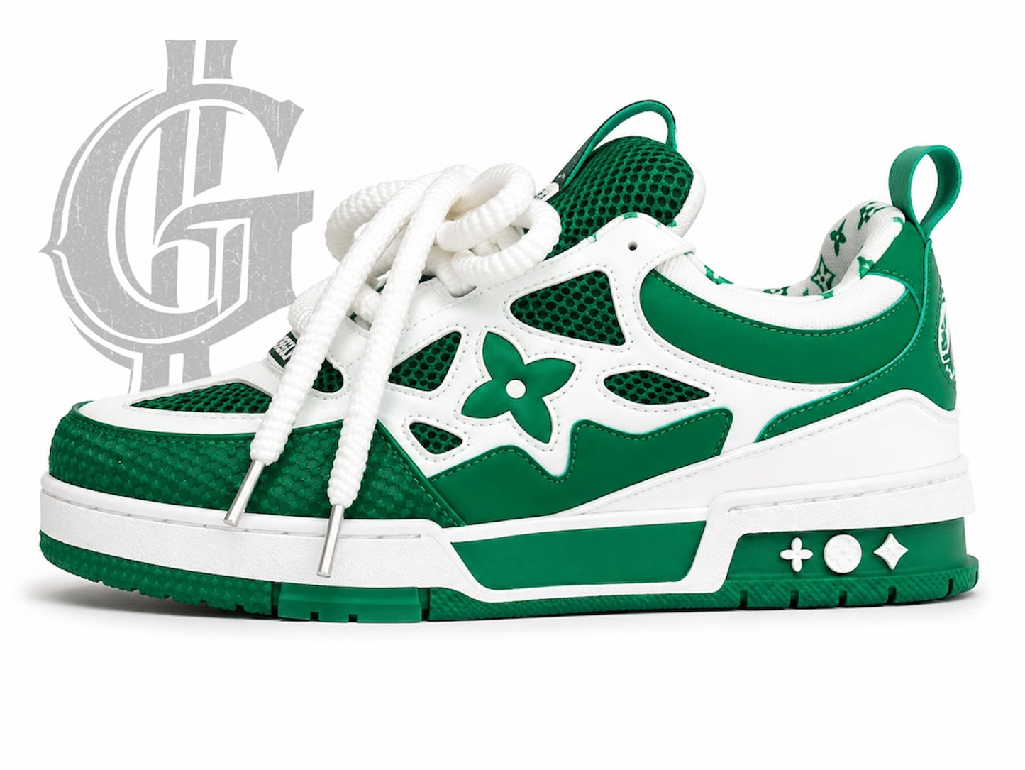 TENIS LV SKATE VERDES CON BLANCO