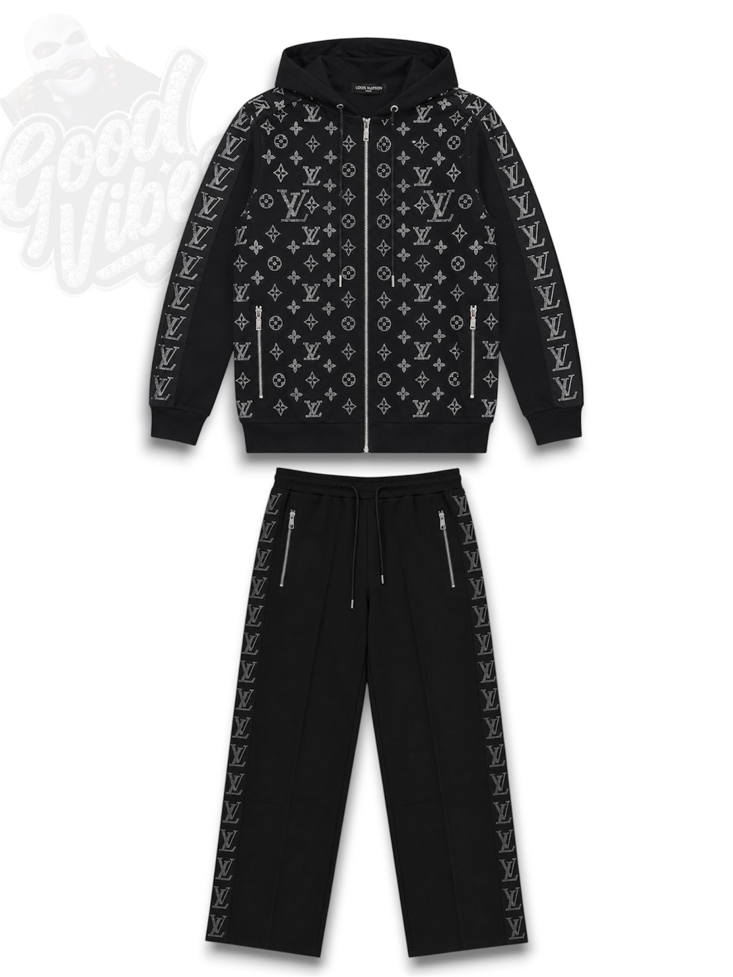 CONJUNTO LOUIS VUITTON EN PIEDRERIA.