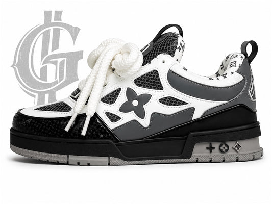 TENIS LV SKATE GRICES CON BLANCO