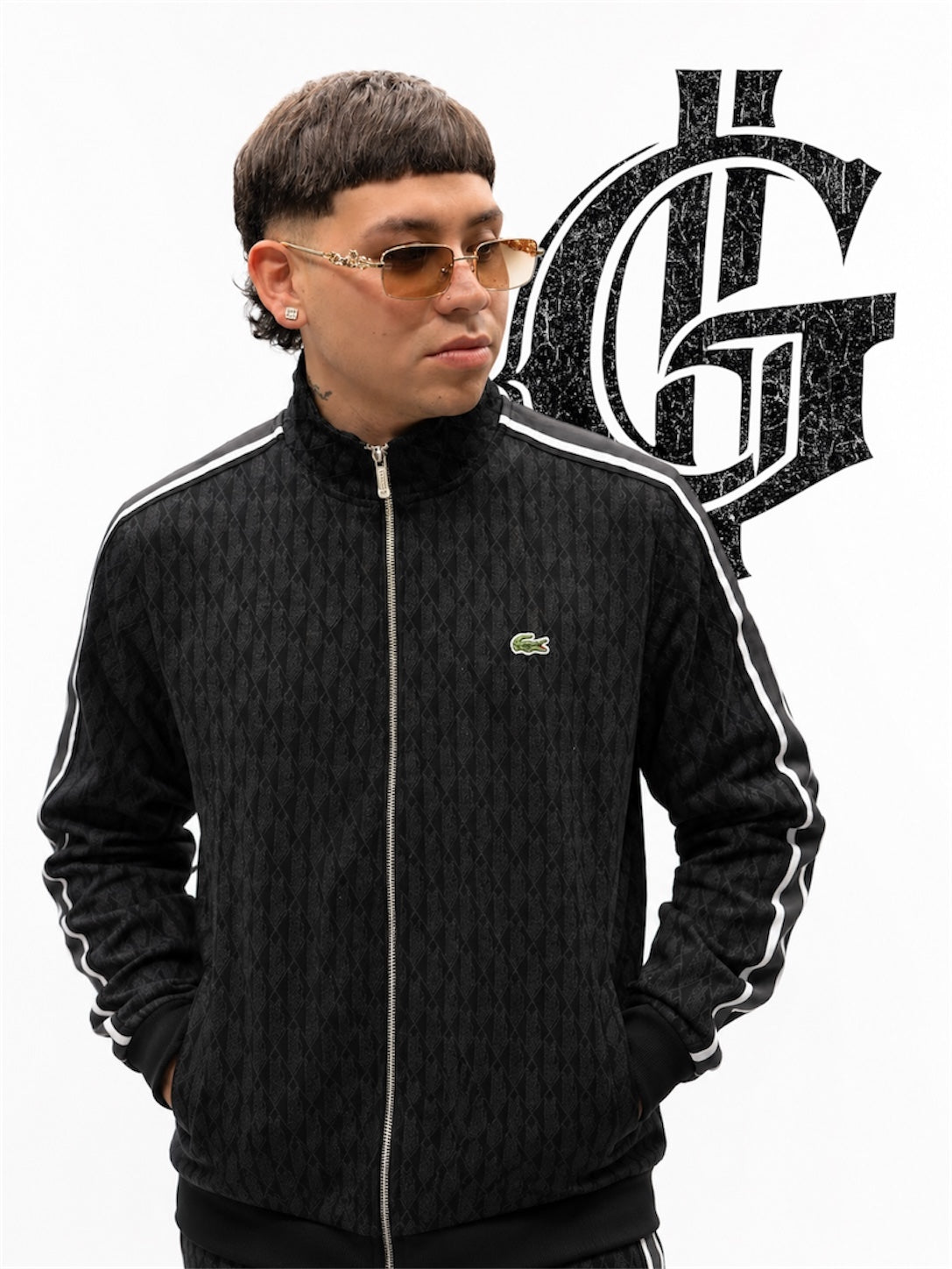 CONJUNTO LACOSTE EXCLUSIVE NEGRO.