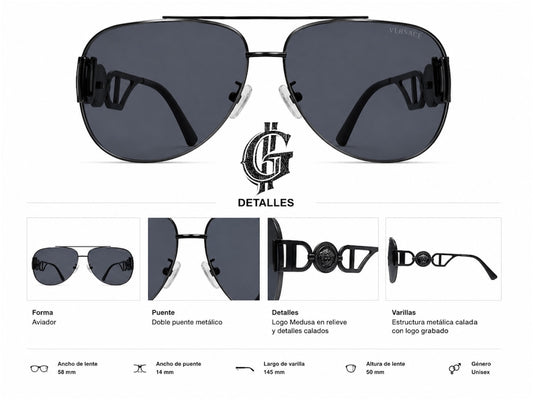 LENTES DE LUJO VERSACE EXCLUSIVE.