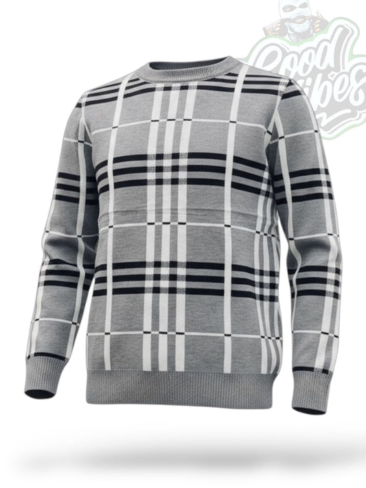 BUZO TEJIDO BURBERRY GRIS.