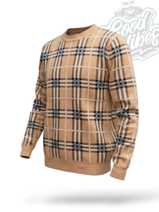 BUZO BURBERRY TEJIDO BEIGE.