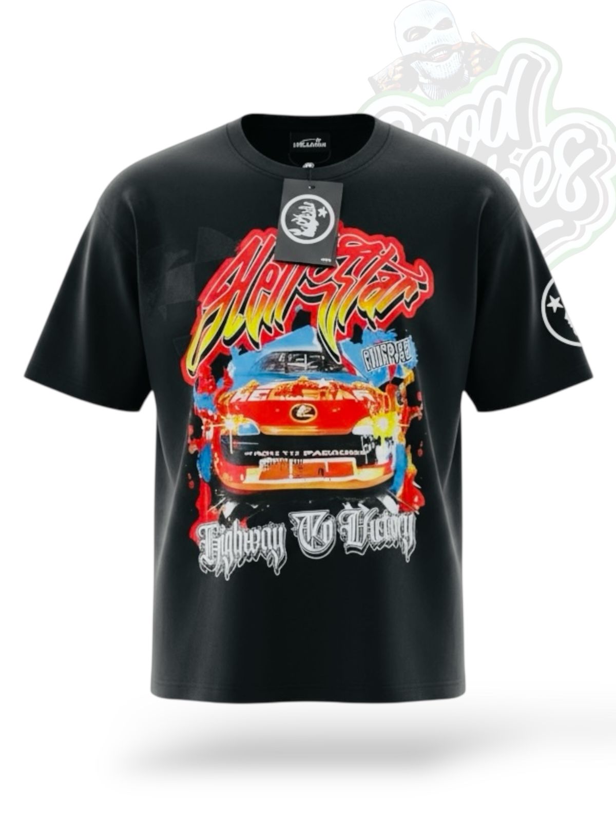 CAMISETA HELLSTAR OVERSIZE CUELLO REDONDO.